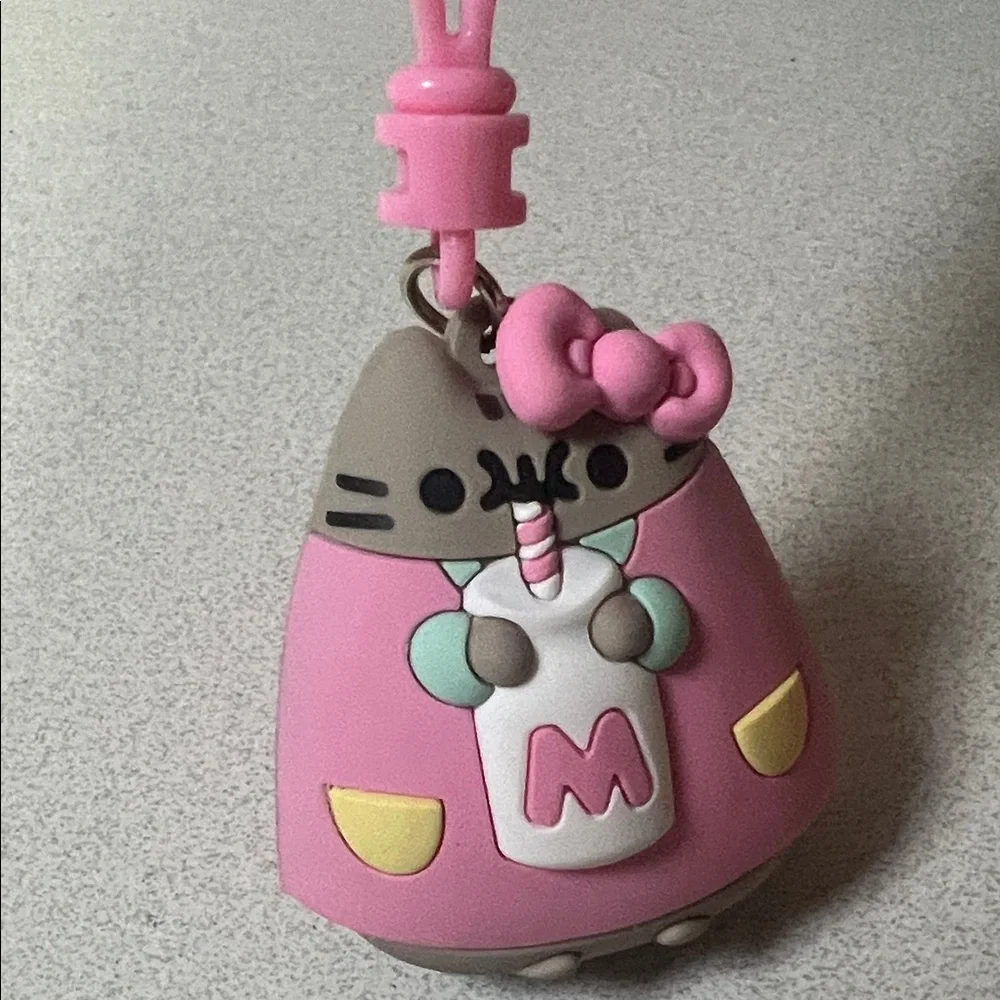 Sanrio Pink and Gray Cat Bag Charm